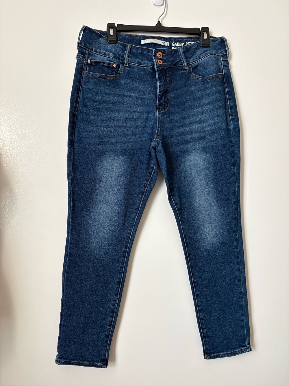 Mid-Rise Skinny Jeans — Dark Blue